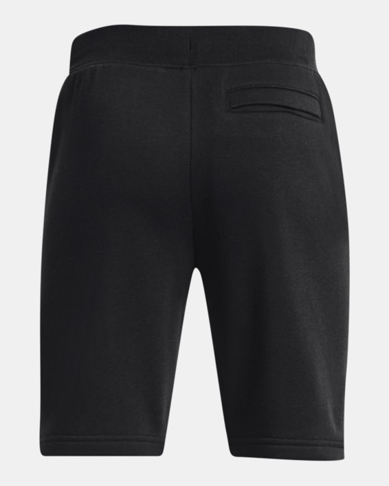Boys' Project Rock Rival Terry Black Adam Shorts in Black image number 1